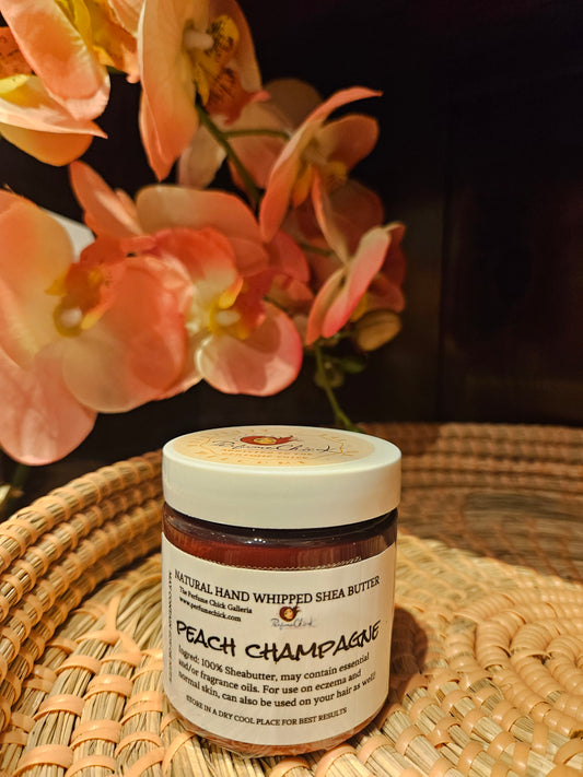 4oz scented shea butter Peach Champagne